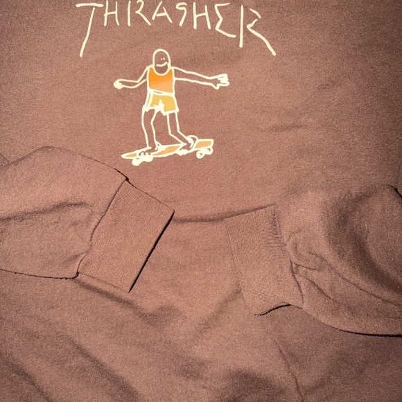 Thrasher Gonz Logo Crewneck - BROWN - Picture 4 of 4
